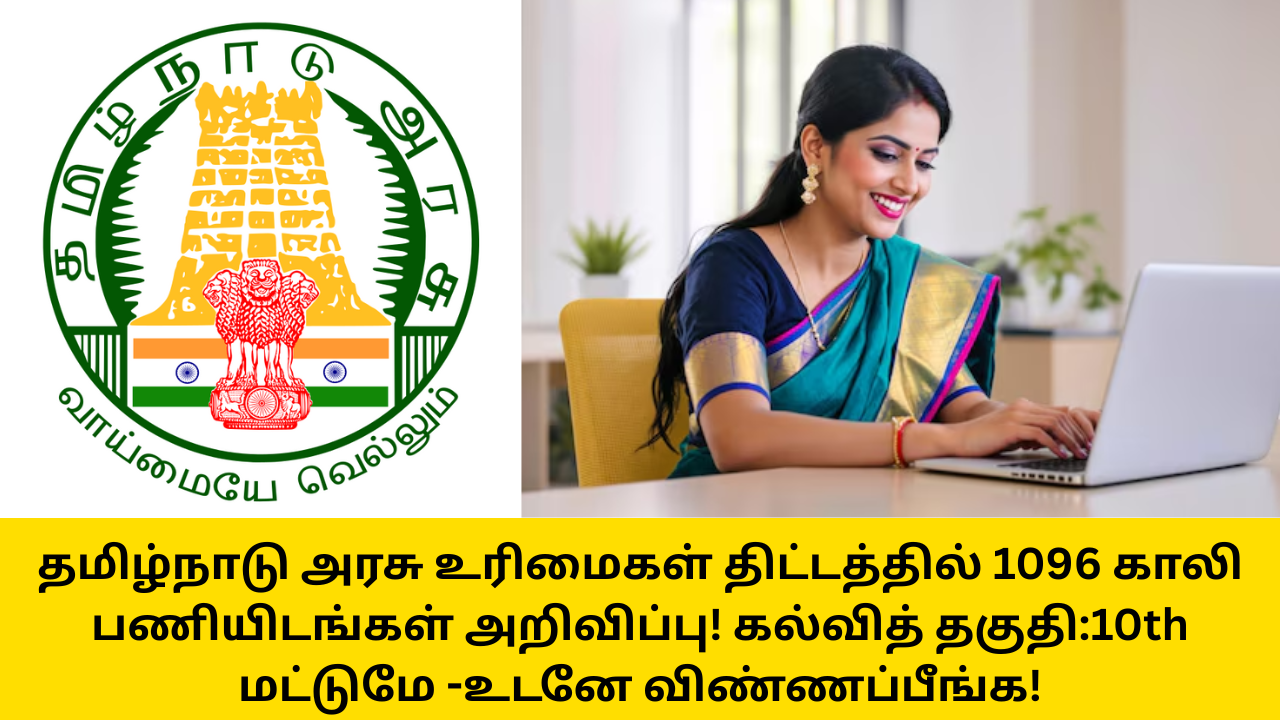 TN Rights Job Notification 2025 Vacancy 1096 Apply Now