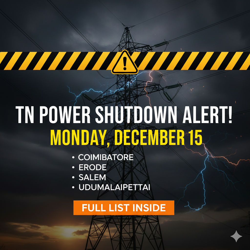 Tamil Nadu Power Cut List Dec 15