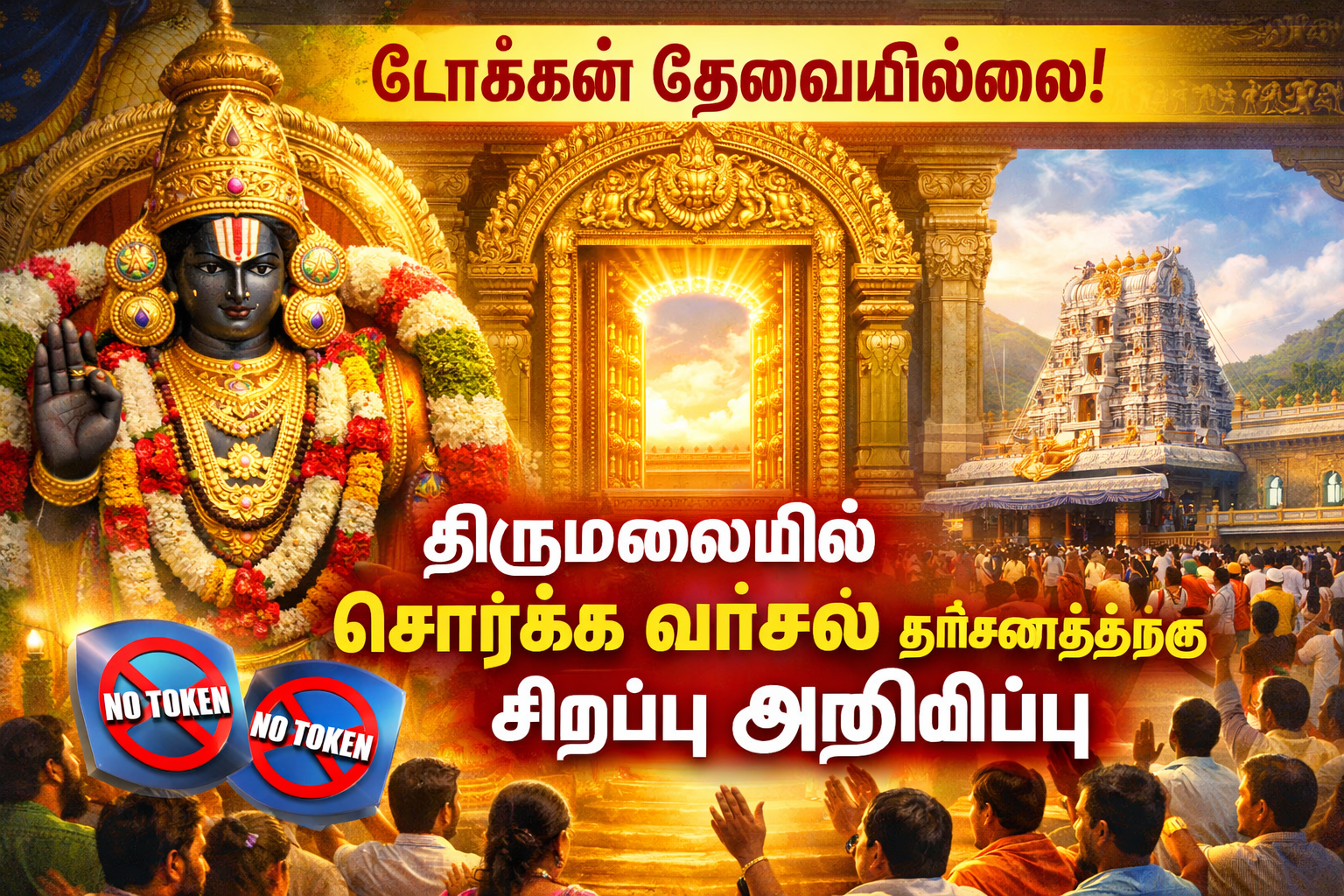 Thirumalai token illai Sorga Vaasal Darisanam