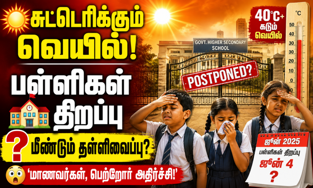 Tamil Nadu School Reopening 2026 Latest News today tamil