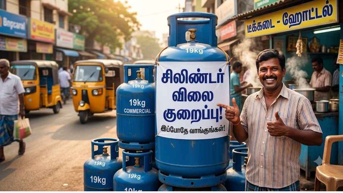 Commercial Gas Cylinder Price Reduced Tamil